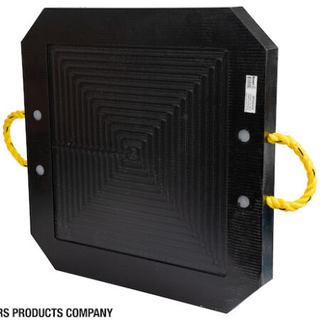 Almohadilla de polietileno de ultra alta densidad, con variaciones cuadradas.